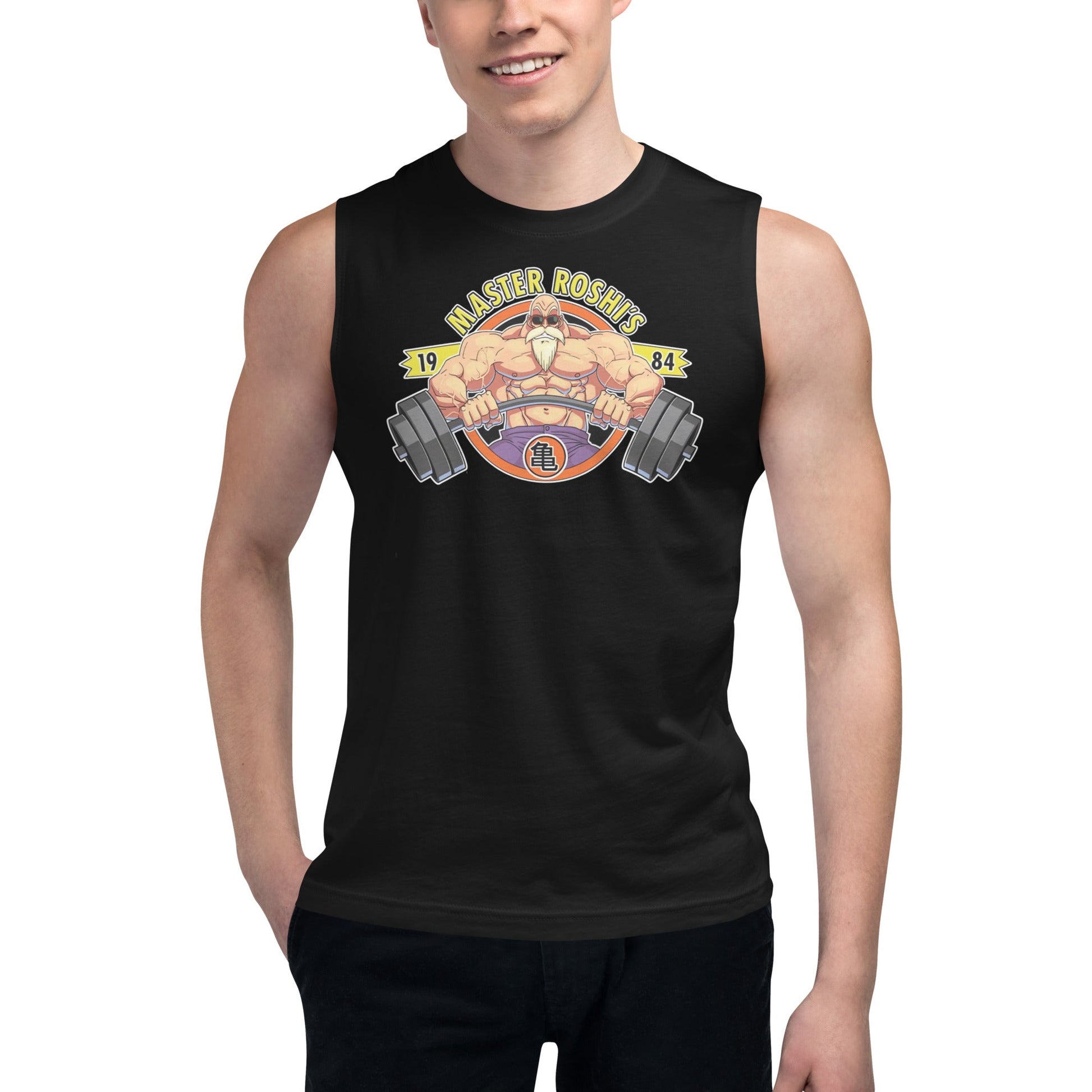 Camiseta sin mangas perfecta para entrenar, Camiseta Master Roshi's Gym comprala en línea y experimenta el mejor servicio al cliente.