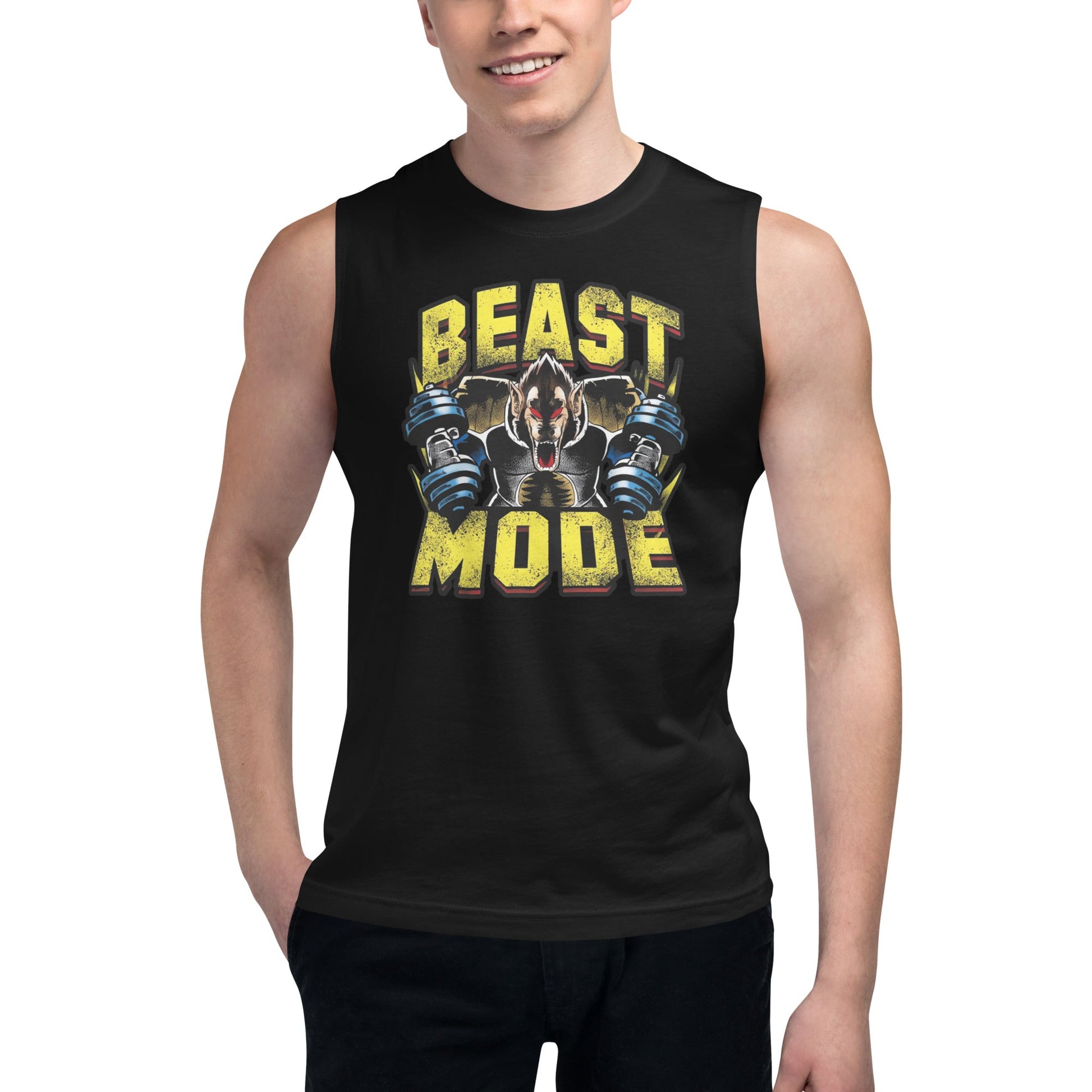 Camiseta sin mangas perfecta para entrenar, Camiseta Beast Mode Gym comprala en línea y experimenta el mejor servicio al cliente.