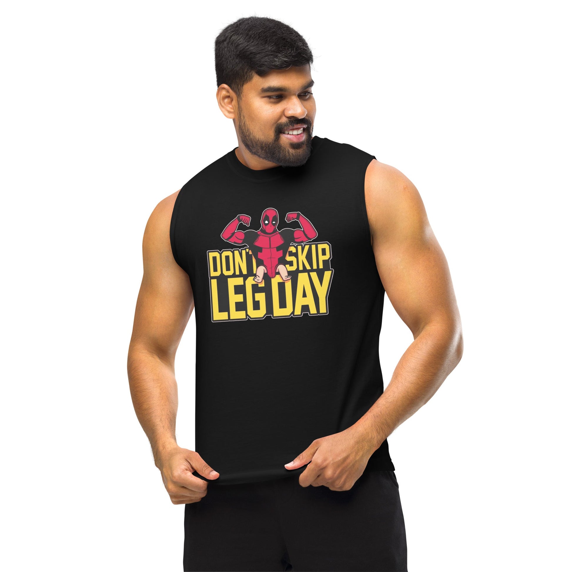 Camiseta sin mangas perfecta para entrenar, Camiseta Don't Skip Leg Day ordena en línea y experimenta el mejor servicio al cliente. 