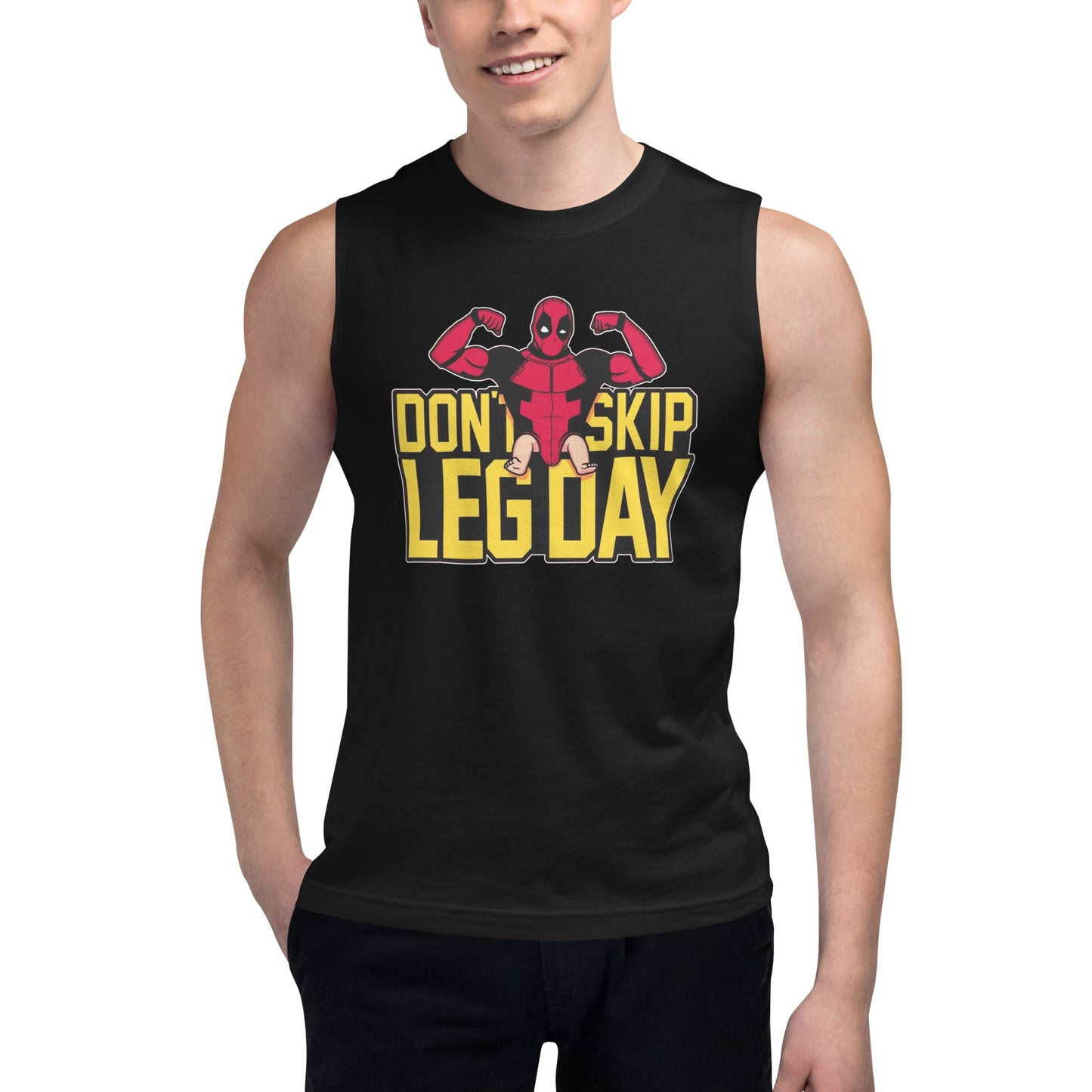 Camiseta sin mangas perfecta para entrenar, Camiseta Don't Skip Leg Day ordena en línea y experimenta el mejor servicio al cliente. 