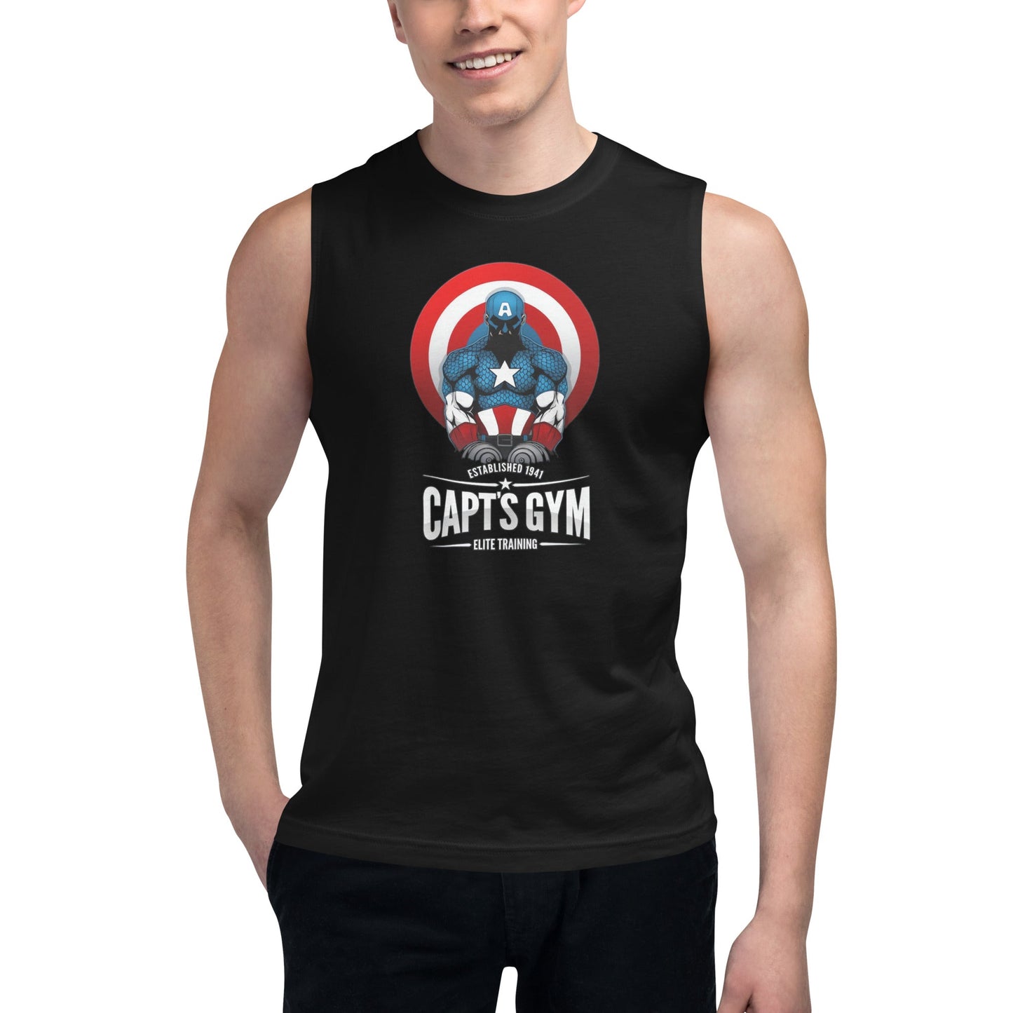 Camiseta sin mangas perfecta para entrenar, Camiseta Capts Gym comprala en línea y experimenta el mejor servicio al cliente. envíos internacionales.