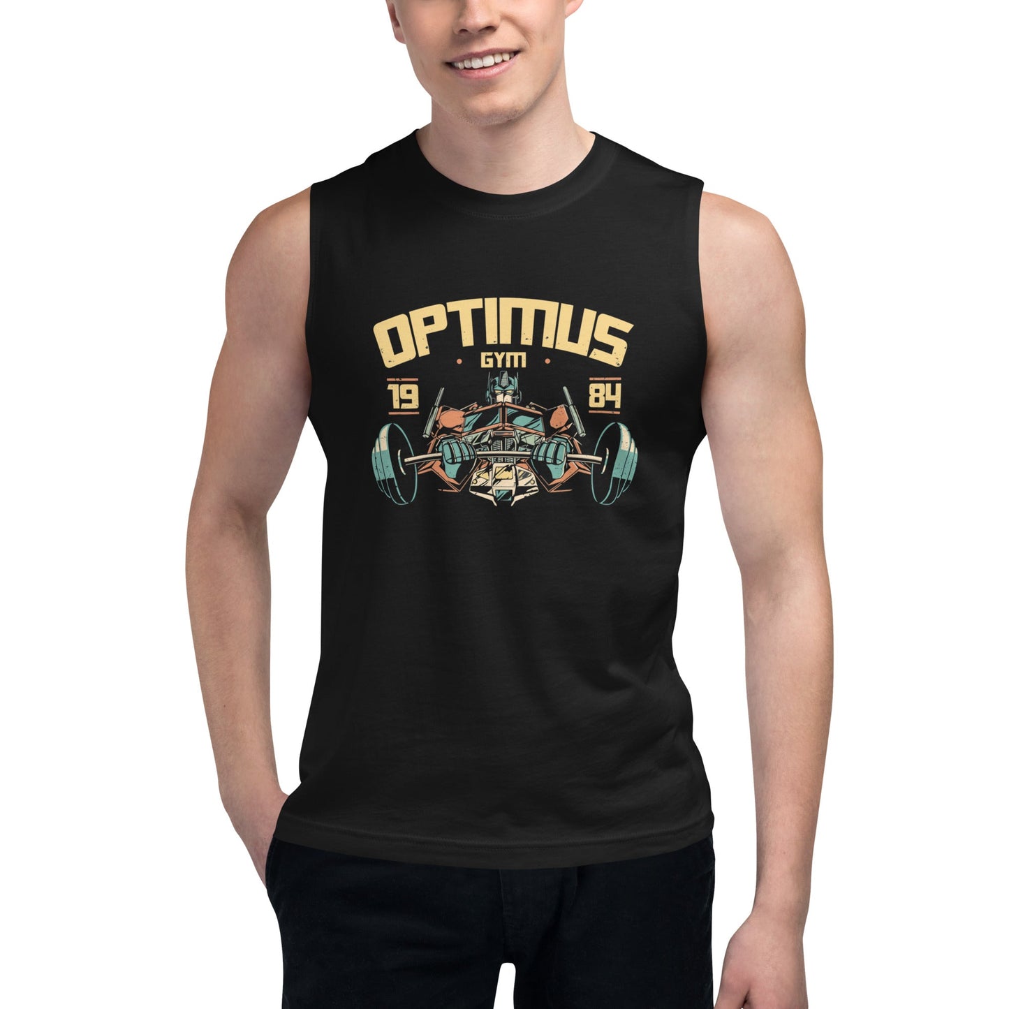 Camiseta sin Mangas de Optimus Gym, Nuestras Camisetas son unisex disponibles en la mejor tienda online, compra ahora en Gymbros!