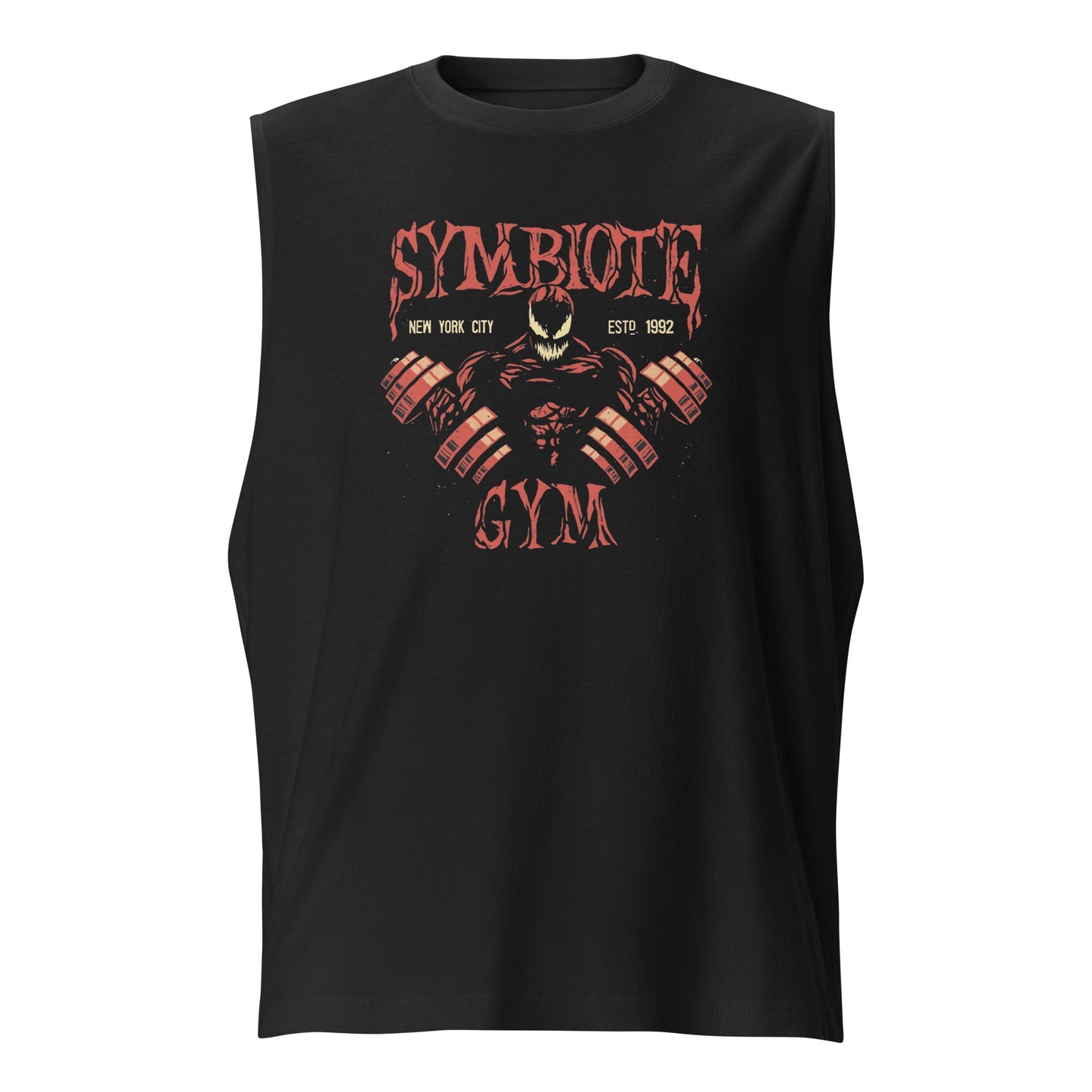 Camiseta sin Mangas Symbiote Gym, Nuestras Camisetas son unisex disponibles en la mejor tienda online, compra ahora en Gymbros!