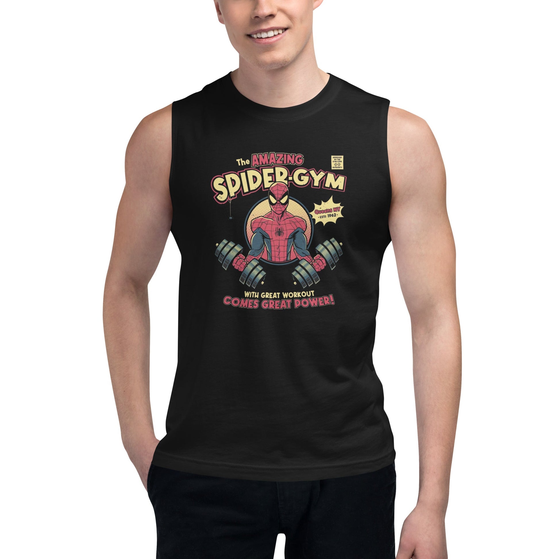 Camiseta sin Mangas Spider-Gym, Nuestras Camisetas son unisex disponibles en la mejor tienda online, compra ahora en Gymbros!