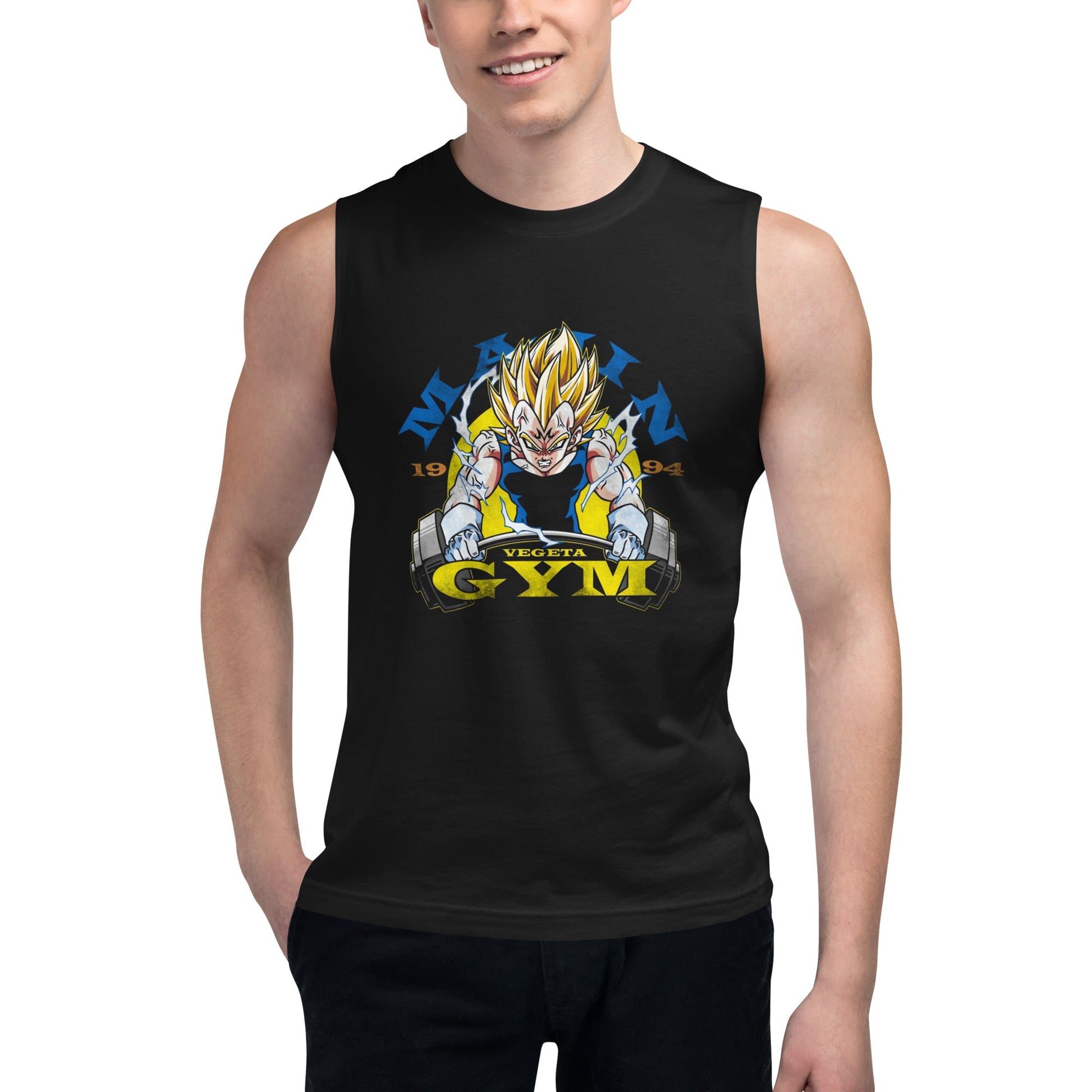 Playera sin Mangas Vegeta Gym, Nuestras Playeras son unisex disponibles en la mejor tienda online, compra ahora en Gymbros!