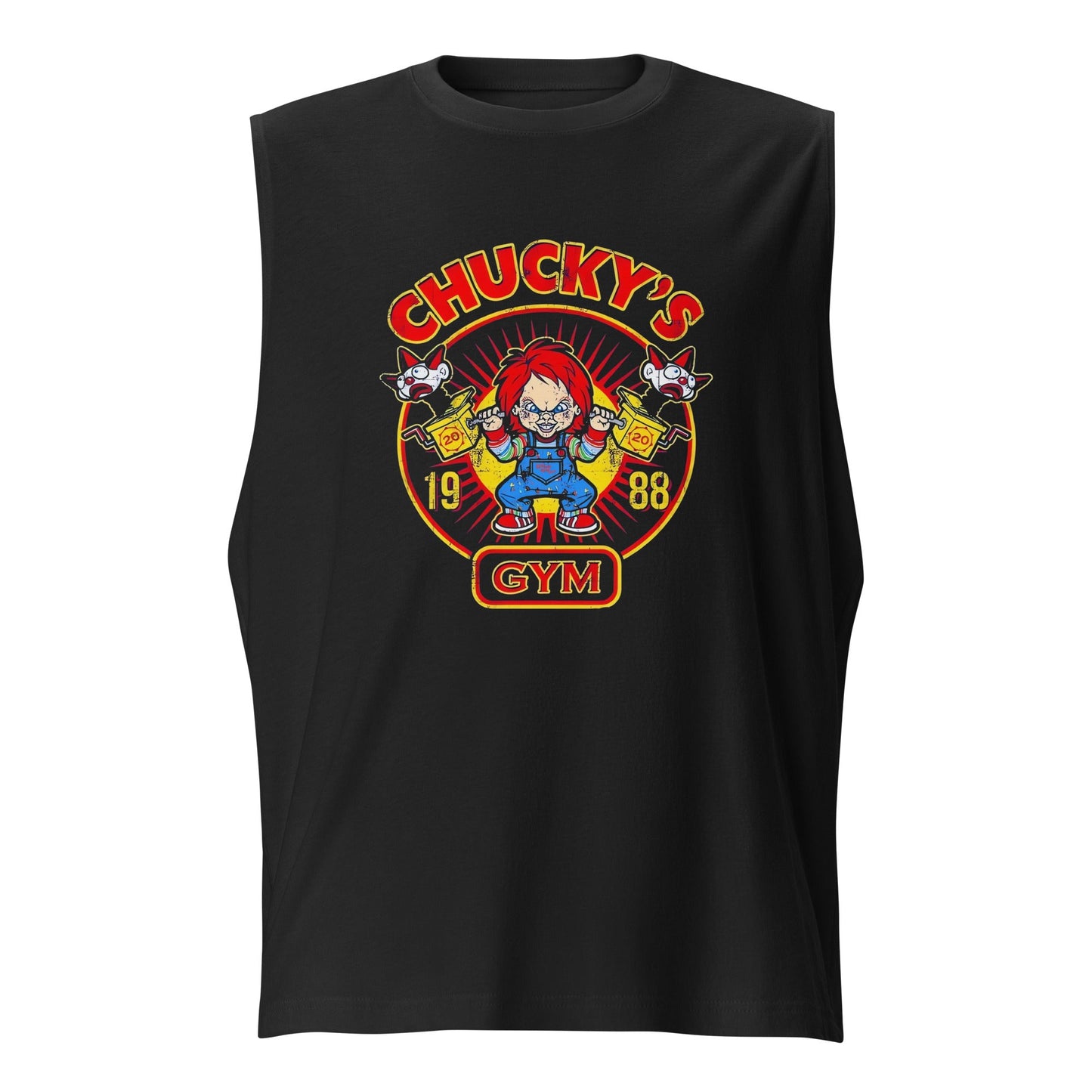 Playera sin Mangas de Chucky's Gym, Disponible en la mejor tienda online para comprar tu merch favorita, la mejor Calidad, compra Ahora en Gymbros! 