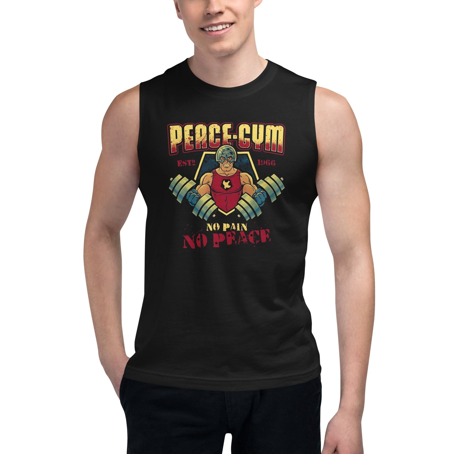 Camiseta sin Mangas Peace Gym, Nuestras Camisetas son unisex disponibles en la mejor tienda online, compra ahora en Gymbros!