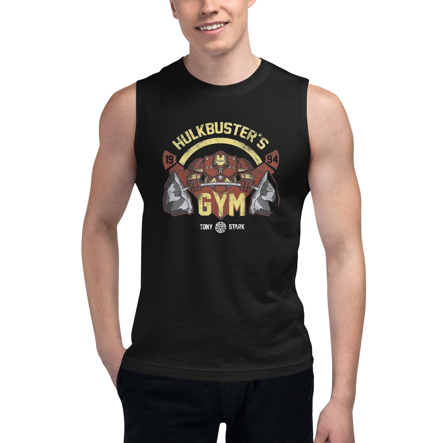 Playera sin Mangas de Hulkbuster's Gym, Disponible en la mejor tienda online para comprar tu merch favorita, la mejor Calidad, compra en Gymbros! 