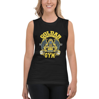 Camiseta sin Mangas Goldar Gym, Nuestras Camisetas son unisex disponibles en la mejor tienda online, compra ahora en Gymbros!