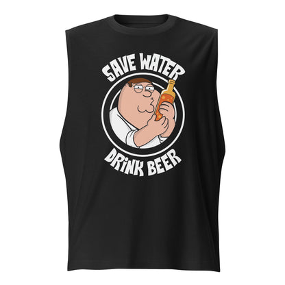 Playera sin mangas Save Water, Disponible en la mejor tienda online para comprar tu merch favorita, la mejor Calidad.