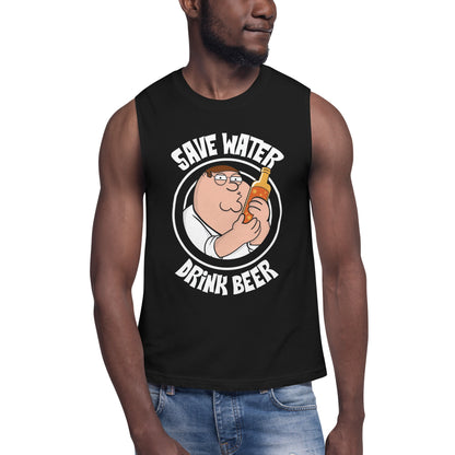 Playera sin mangas Save Water, Disponible en la mejor tienda online para comprar tu merch favorita, la mejor Calidad.