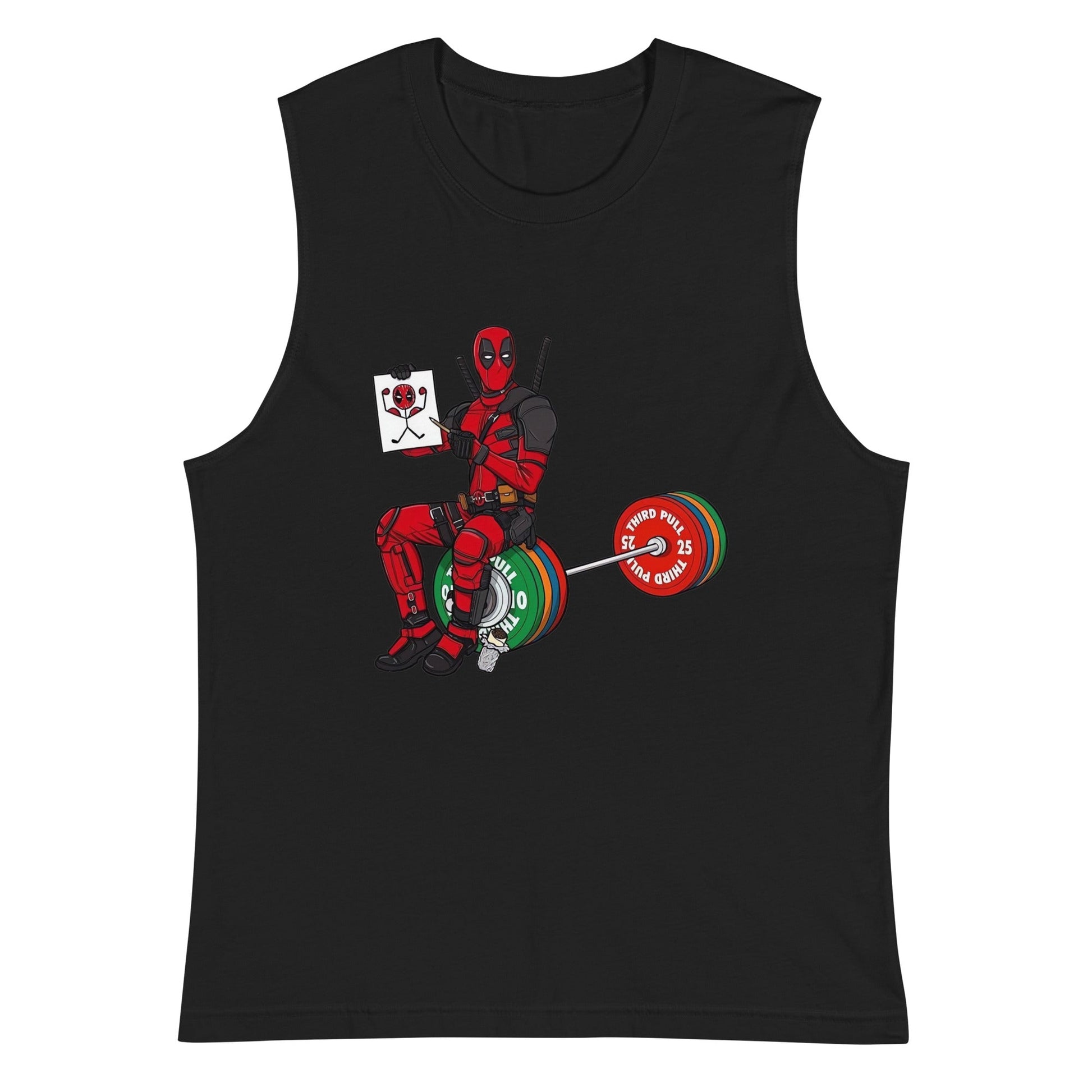 ¡Compra el mejor merchandising en Gymbros! Encuentra diseños únicos y de alta calidad en playeras, Camiseta DeadLift con Deadpool