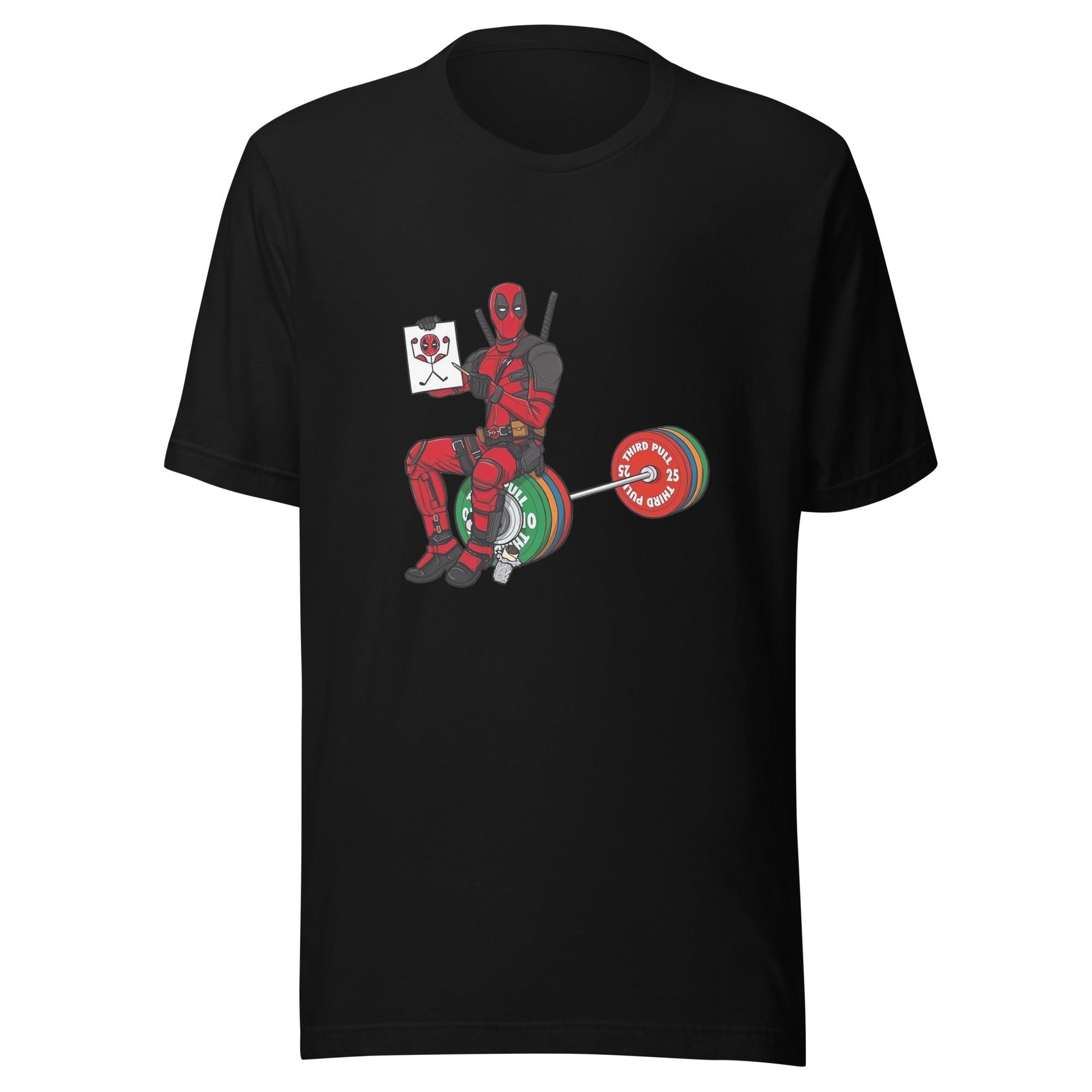 ¡Compra el mejor merchandising en Gymbros! Encuentra diseños únicos y de alta calidad en playeras, Playera DeadLift con Deadpool